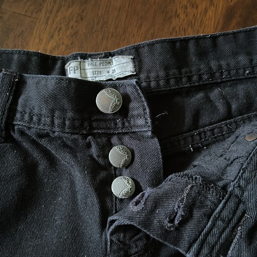 Free People Black Jean Shorts! - Picture 3 of 6